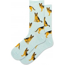 Hot Sox Women's German Shepherd Crew Socks 1 Pair, Mint Melange, Women's 9-11 Shoe