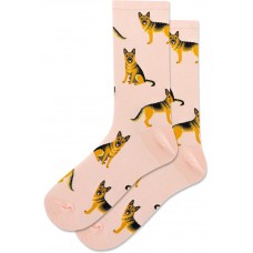 Hot Sox Women's German Shepherd Crew Socks 1 Pair, Blush, Women's 9-11 Shoe