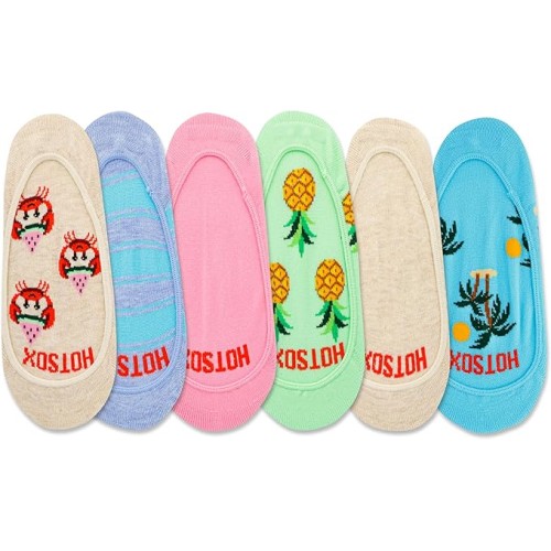 Hot Sox Women's Beach Liner Socks 6 Pair, Assorted , Women's 9-11 Shoe Hot Sox Women's Beach Liner Socks 6 Pair, Assorted , Women's 9-11 Shoe