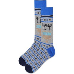 HotSox Men's Let's Get Lit Socks 1 Pair, Grey Heather, Men's 10-13 Shoe