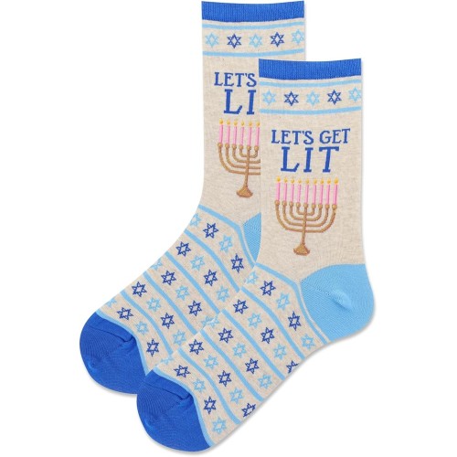 HotSox Women's Let's Get Lit Socks 1 Pair, Natural Melange, Women's 9-11 Shoe HotSox Women's Let's Get Lit Socks 1 Pair, Natural Melange, Women's 9-11 Shoe