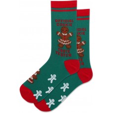 HotSox Women's Cookie Tester Non Skid Socks 1 Pair, Green, Women's 9-11 Shoe