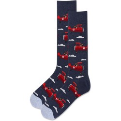 HotSox Men's Aviator Pup Socks 1 Pair, Denim Heather, Men's 10-13 Shoe