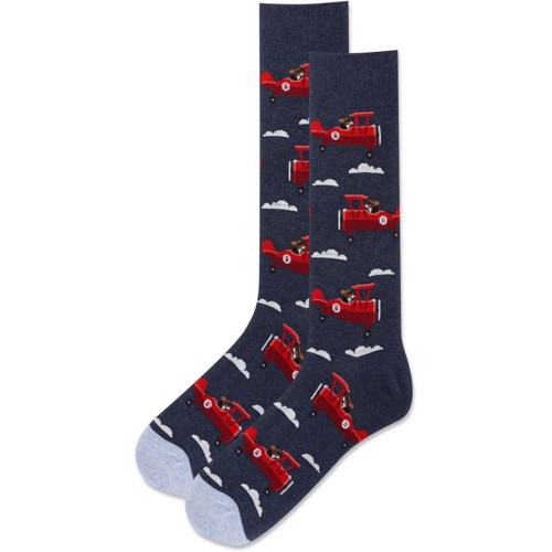 HotSox Men's Aviator Pup Socks 1 Pair, Denim Heather, Men's 10-13 Shoe HotSox Men's Aviator Pup Socks 1 Pair, Denim Heather, Men's 10-13 Shoe
