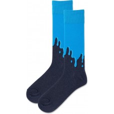 HotSox Men's Paint Drip Socks 1 Pair, Turquoise, Men's 10-13 Shoe