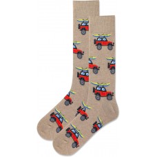 HotSox Men's Off Road Vehicle Socks 1 Pair, Hemp Heather, Men's 10-13 Shoe