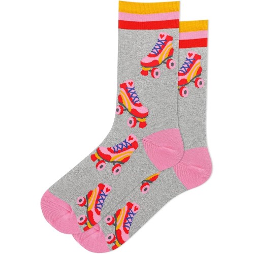 HotSox Women's Roller Skate Metallic Socks 1 Pair, Grey Heather, Women's 9-11 Shoe HotSox Women's Roller Skate Metallic Socks 1 Pair, Grey Heather, Women's 9-11 Shoe