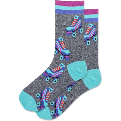 HotSox Women's Roller Skate Metallic Socks 1 Pair, Denim Heather, Women's 9-11 Shoe HotSox Women's Roller Skate Metallic Socks 1 Pair, Denim Heather, Women's 9-11 Shoe