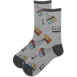 HotSox Women's Cassette Tape Socks 1 Pair, Grey Heather, Women's 9-11 Shoe HotSox Women's Cassette Tape Socks 1 Pair, Grey Heather, Women's 9-11 Shoe
