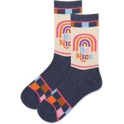 HotSox Women's Be Nice Socks 1 Pair, Denim Heather, Women's 9-11 Shoe HotSox Women's Be Nice Socks 1 Pair, Denim Heather, Women's 9-11 Shoe