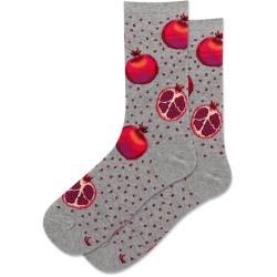 HotSox Women's Pomegranate Socks 1 Pair, Grey Heather, Women's 9-11 Shoe