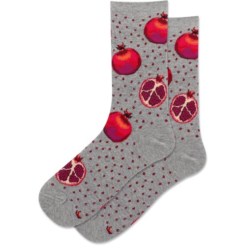HotSox Women's Pomegranate Socks 1 Pair, Grey Heather, Women's 9-11 Shoe HotSox Women's Pomegranate Socks 1 Pair, Grey Heather, Women's 9-11 Shoe