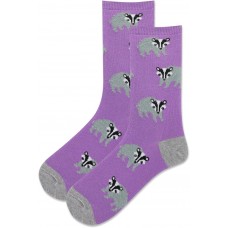 HotSox Women's Fuzzy Badger Socks 1 Pair, Purple, Women's 9-11 Shoe