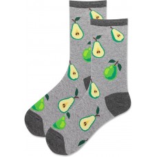 HotSox Women's Pears Socks 1 Pair, Grey Heather, Women's 9-11 Shoe