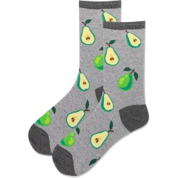 HotSox Women's Pears Socks 1 Pair, Grey Heather, Women's 9-11 Shoe