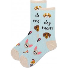 HotSox Women's Dog Mom Socks 1 Pair, Mint Melange, Women's 9-11 Shoe