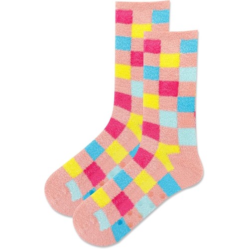 HotSox Women's Checker Slipper Sock Non Skid Socks 1 Pair, Peach, Women's 9-11 Shoe HotSox Women's Checker Slipper Sock Non Skid Socks 1 Pair, Peach, Women's 9-11 Shoe