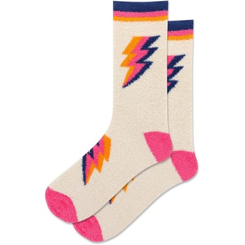 HotSox Women's Bolt Slipper Sock Non Skid Socks 1 Pair, Cream, Women's 9-11 Shoe HotSox Women's Bolt Slipper Sock Non Skid Socks 1 Pair, Cream, Women's 9-11 Shoe
