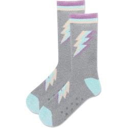 HotSox Women's Bolt Slipper Sock Non Skid Socks 1 Pair, Grey, Women's 9-11 Shoe HotSox Women's Bolt Slipper Sock Non Skid Socks 1 Pair, Grey, Women's 9-11 Shoe