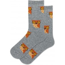 HotSox Women's Owl Boot Socks 1 Pair, Grey, Women's 9-11 Shoe