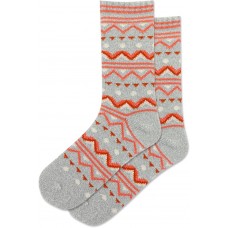 HotSox Women's Fair Isle Boot Socks 1 Pair, Grey, Women's 9-11 Shoe