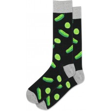 HotSox Men's Pickles Socks 1 Pair, Black, Men's 10-13 Shoe