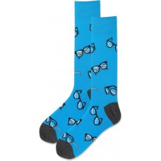 HotSox Men's Glasses Socks 1 Pair, Turquoise, Men's 10-13 Shoe