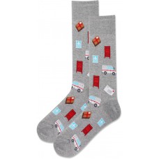 HotSox Men's Mail Carrier Socks 1 Pair, Grey Heather, Men's 10-13 Shoe