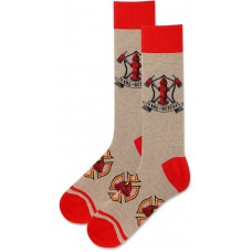 HotSox Men's Firefighter Socks 1 Pair, Hemp Heather, Men's 10-13 Shoe