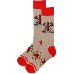 HotSox Men's Firefighter Socks 1 Pair, Hemp Heather, Men's 10-13 Shoe