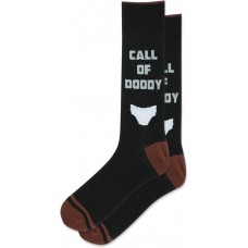 HotSox Men's Call of Doody Socks 1 Pair, Black, Men's 10-13 Shoe