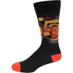 Hot Sox Men's I Saw The Figure 5 In Gold Socks 1 Pair, Black, Men's 10-13 Shoe Hot Sox Men's I Saw The Figure 5 In Gold Socks 1 Pair, Black, Men's 10-13 Shoe