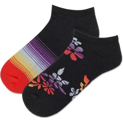 Hot Sox Women's Ombre Floral Low Cut Socks 2 Pair, Black, Women's 9-11 Shoe Hot Sox Women's Ombre Floral Low Cut Socks 2 Pair, Black, Women's 9-11 Shoe