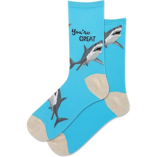 Hot Sox Women's You're Great Crew Socks 1 Pair, Light Turquoise, Women's 9-11 Shoe Hot Sox Women's You're Great Crew Socks 1 Pair, Light Turquoise, Women's 9-11 Shoe
