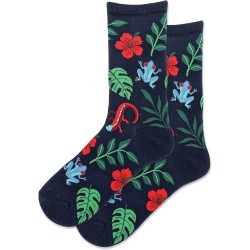 Hot Sox Women's Frog Lizard Leaf Crew Socks 1 Pair, Navy, Women's 9-11 Shoe Hot Sox Women's Frog Lizard Leaf Crew Socks 1 Pair, Navy, Women's 9-11 Shoe