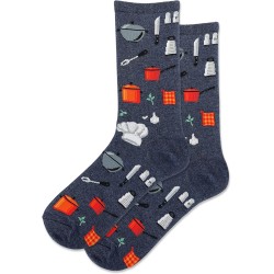 Hot Sox Women's Chef Crew Socks 1 Pair, Denim Heather, Women's 9-11 Shoe Hot Sox Women's Chef Crew Socks 1 Pair, Denim Heather, Women's 9-11 Shoe