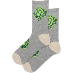 Hot Sox Women's Artichoke Crew Socks 1 Pair, Grey Heather, Women's 9-11 Shoe Hot Sox Women's Artichoke Crew Socks 1 Pair, Grey Heather, Women's 9-11 Shoe