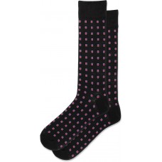 Hot Sox Men's Split Dot Crew Socks 1 Pair, Black, Men's 10-13 Shoe