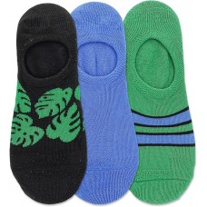 Hot Sox Men's Leaf Liner Socks 3 Pair, Black, Men's 10-13 Shoe