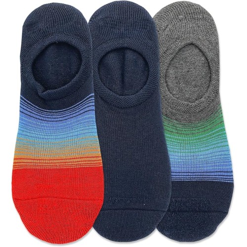 Hot Sox Men's Ombre Stripe Liner Socks 3 Pair, Dark Navy, Men's 10-13 Shoe Hot Sox Men's Ombre Stripe Liner Socks 3 Pair, Dark Navy, Men's 10-13 Shoe