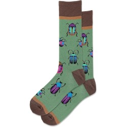 Hot Sox Men's Bugs Crew Socks 1 Pair, Olive, Men's 10-13 Hot Sox Men's Bugs Crew Socks 1 Pair, Olive, Men's 10-13