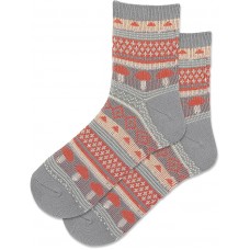 Hot Sox Women's Mushroom Anklet Socks 1 Pair, Grey, Women's 4-10