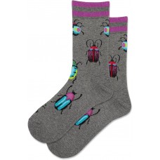 Hot Sox Women's Metallic Bugs Crew Socks 1 Pair, Charcoal Heather, Women's 4-10