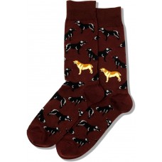 Hot Sox Men's Labrador Socks 1 Pair, Burgandy , Men's 10-13