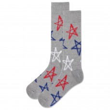 HotSox Men's Graffiti Star Socks 1 Pair, Black, Men's 10-13 Shoe