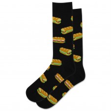 HotSox Men's Hoagie Socks 1 Pair, Black, Men's 10-13 Shoe