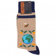 Hot Sox Men's Earth Day Crew Socks 1 Pair, Hemp Heather, Men's Shoe 10-13