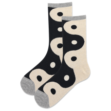 HotSox Women's Yin Yang Socks 1 Pair, Wine, Women's 9-11 Shoe