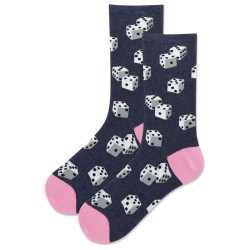 HotSox Women's Dice Socks 1 Pair, Denim Heather, Women's 9-11 Shoe
