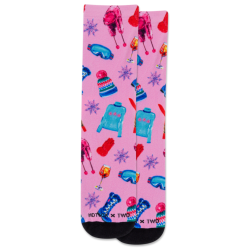 Hot Sox Women's Travel Write Draw Apres Ski Socks 1 Pair, Light Pink, Women's 4-10 Shoe Hot Sox Women's Travel Write Draw Apres Ski Socks 1 Pair, Light Pink, Women's 4-10 Shoe